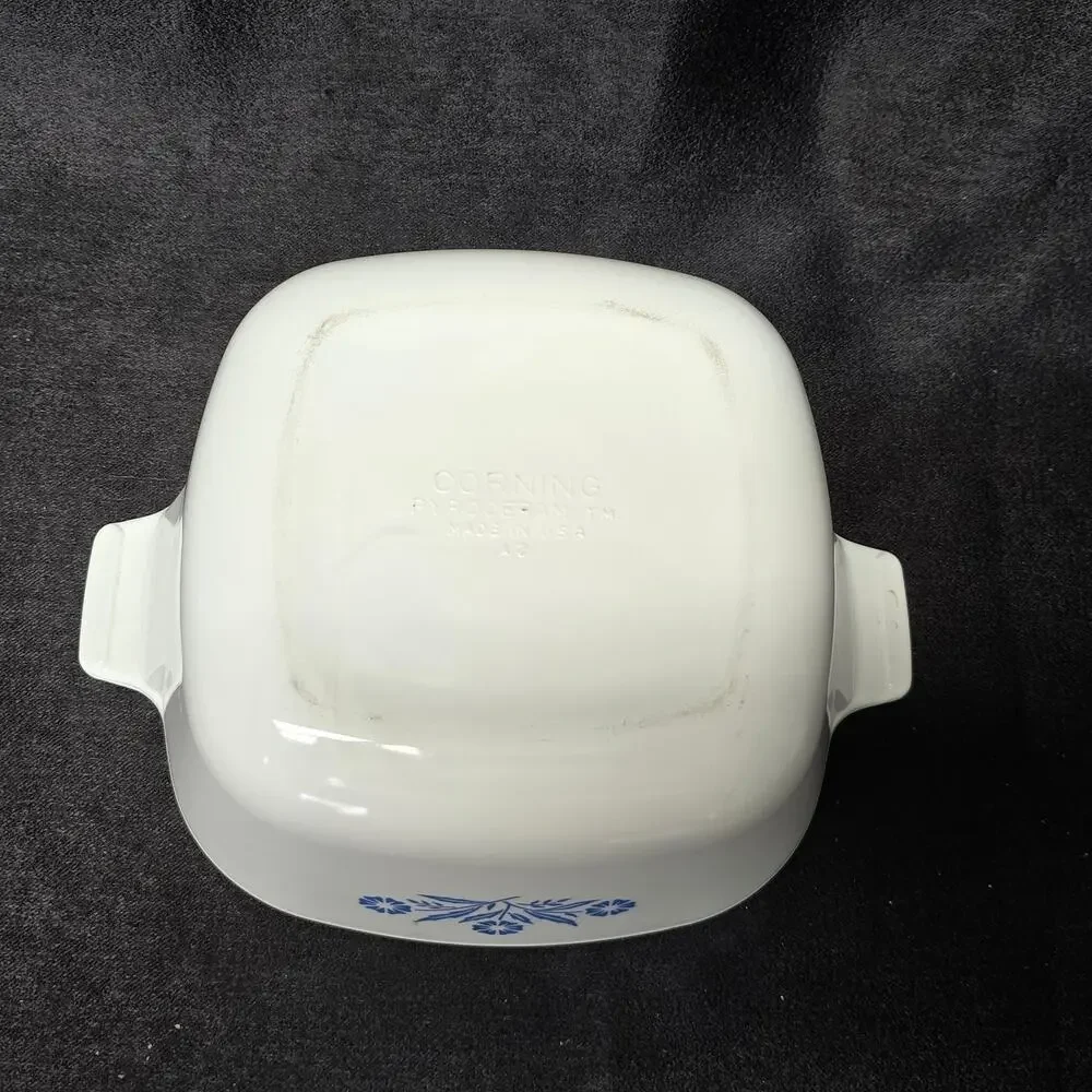 CorningWare Blue Cornflower 1.5 QT. Stoneware Casserole Dish A2 & Glass Lid Bake